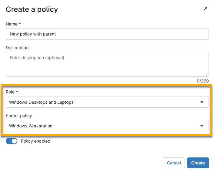 create an inherited policy.png